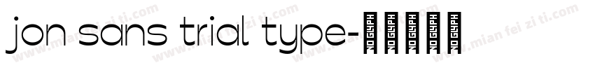 jon sans trial type字体转换